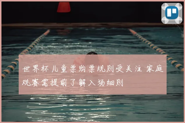 世界杯儿童票购票规则受关注 家庭观赛需提前了解入场细则